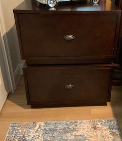 Drawer side table set of 2