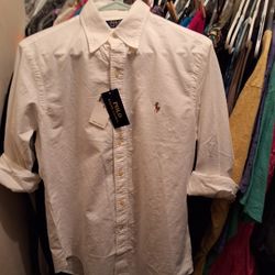 Ralph Lauren Button Down Dress Shirt Never Worn Size Small 
