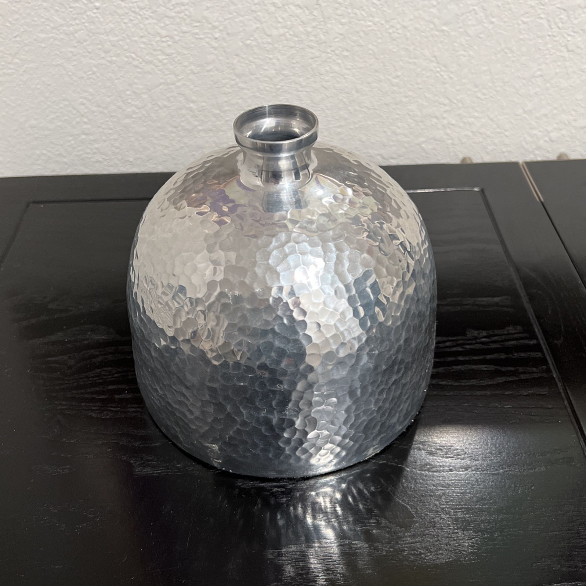 Hammered Silver Domed Vase