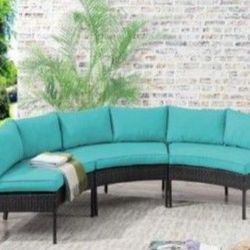 Curved Patio Furniture Set Round Patio Furniture Brand New In The Box Half Moon Patio Furniture 🆕🚚🛺🆕