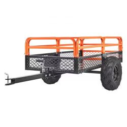 569*Heavy Duty Steel ATV Dump Trailer, 1500-Pound Load Capacity 15 Cubic Feet, Tow Behind Dump Cart Garden Trailer, with Removable Sides and 2 Tires,