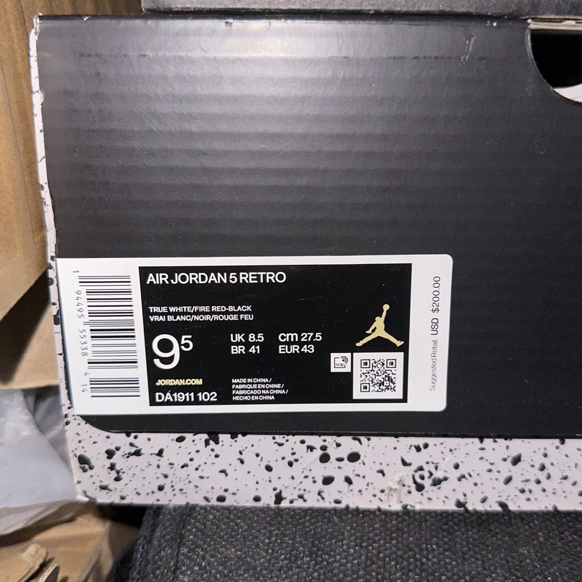 Jordan 5 Fire Red DS