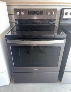 Whirlpool Stainless Steel Flat Top Stove Oven Range