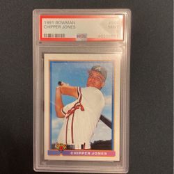 Chipper Jones Rookie Card PSA 9