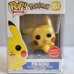 Pokemon Pikachu Diamond Glitter 553 Funko Pop Gamestop Exclusive
