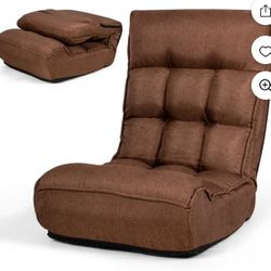 Foldable Floor Lounge Chair,Gaming Chair W/ 5 Position Adjustable Indoor Lazy Sofa Recliner 