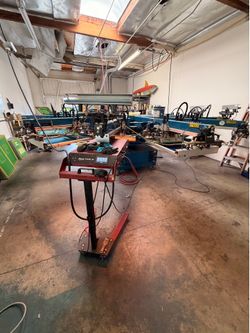 8 color automatic, M&R screen printing + dryer + flash