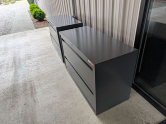 Metal Lateral File Cabinets – Set of 2