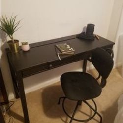 Ikea Hemnes Desk Black/Brown