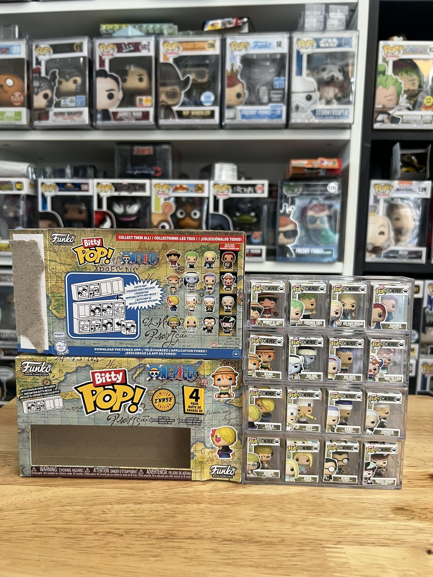 COMPLETE MULTIPACK BITTY SET One Piece Funko Pops W/ ALL 4 RARE & HYPER CHASES