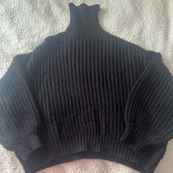 black high neck sweater