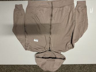 Lot 590 XL Fit essentials womens full-zip fkeece hoodie light brown