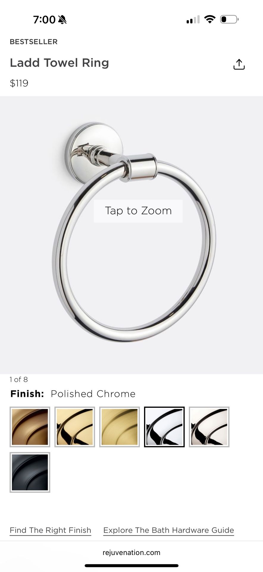 Rejuvenation Towel Rings X2