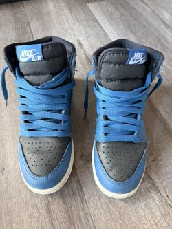 Jordan Retro 1 High OG Dark Marina Blue Size 4y