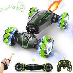 Remote Control Car RC Toys: - RC Drift Car Rechargeable Toy Cars with Light Music Gesture Sensing RC Stunt Car Transformer 360° Rotating Hand Control
