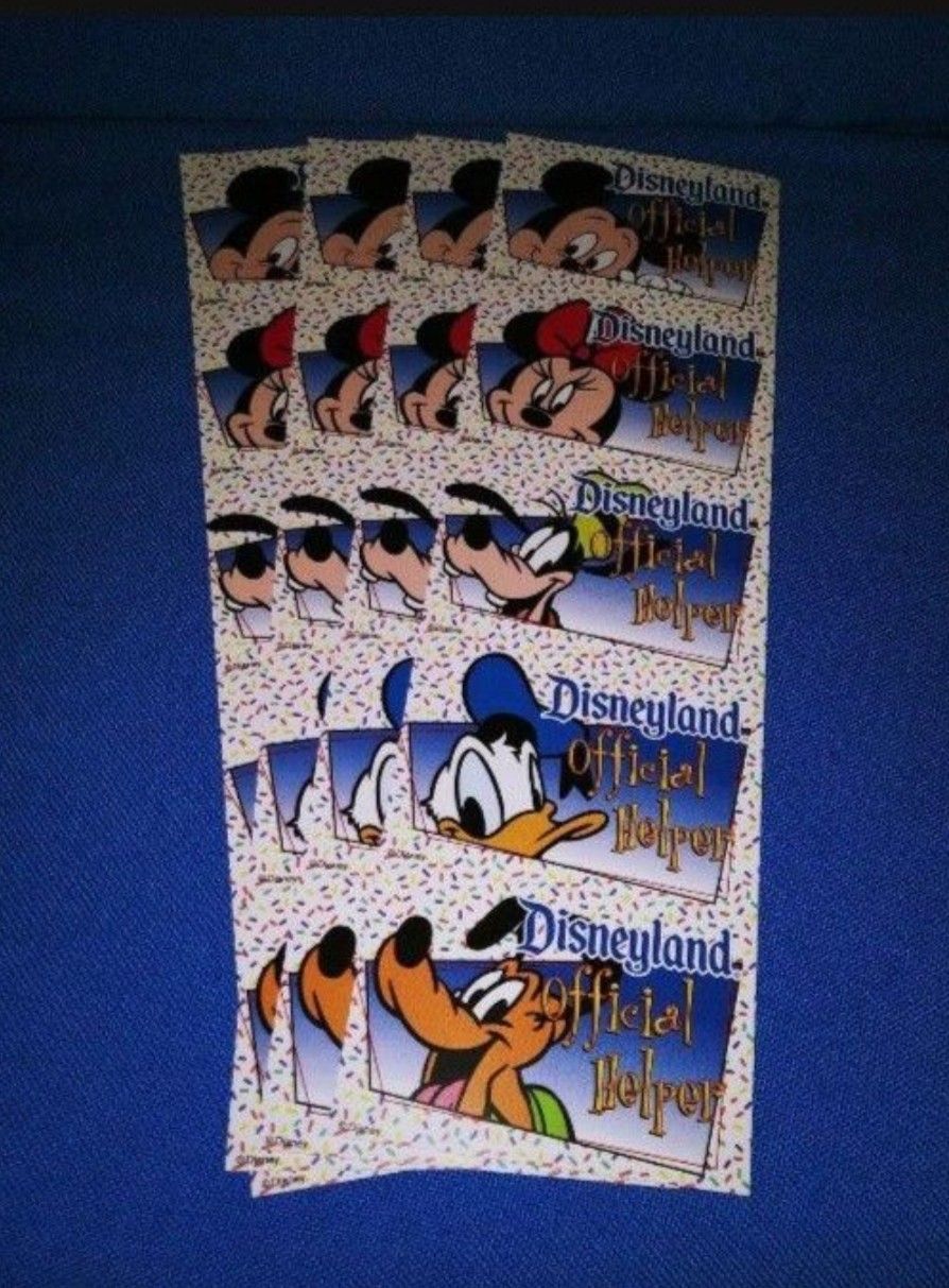 Vintage Disneyland Mickey And Friends Stickers