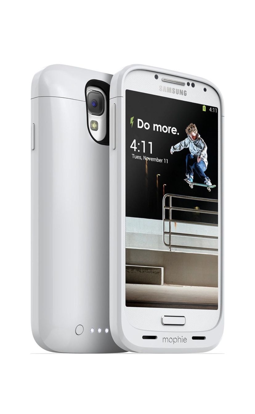 Mophie Juice Pack Charging Case for Samsung Galaxy S4, White