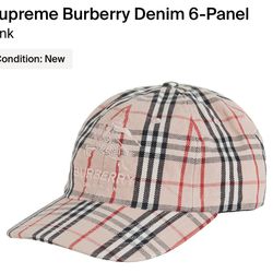 Supreme x Burberry Denim 6-Panel Hat