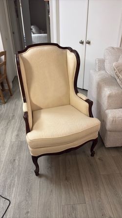 French Provincial Wingback Accent Chair