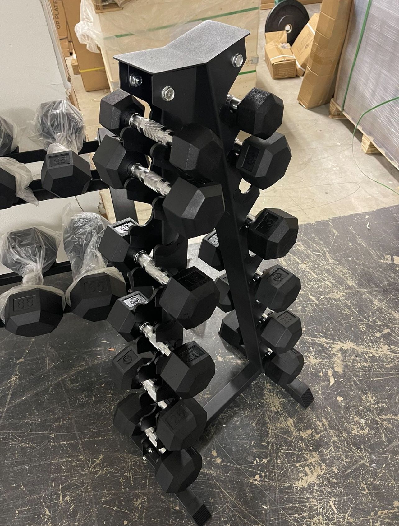 6 Pairs of dumbbells 5-30lbs With Rack Brand New