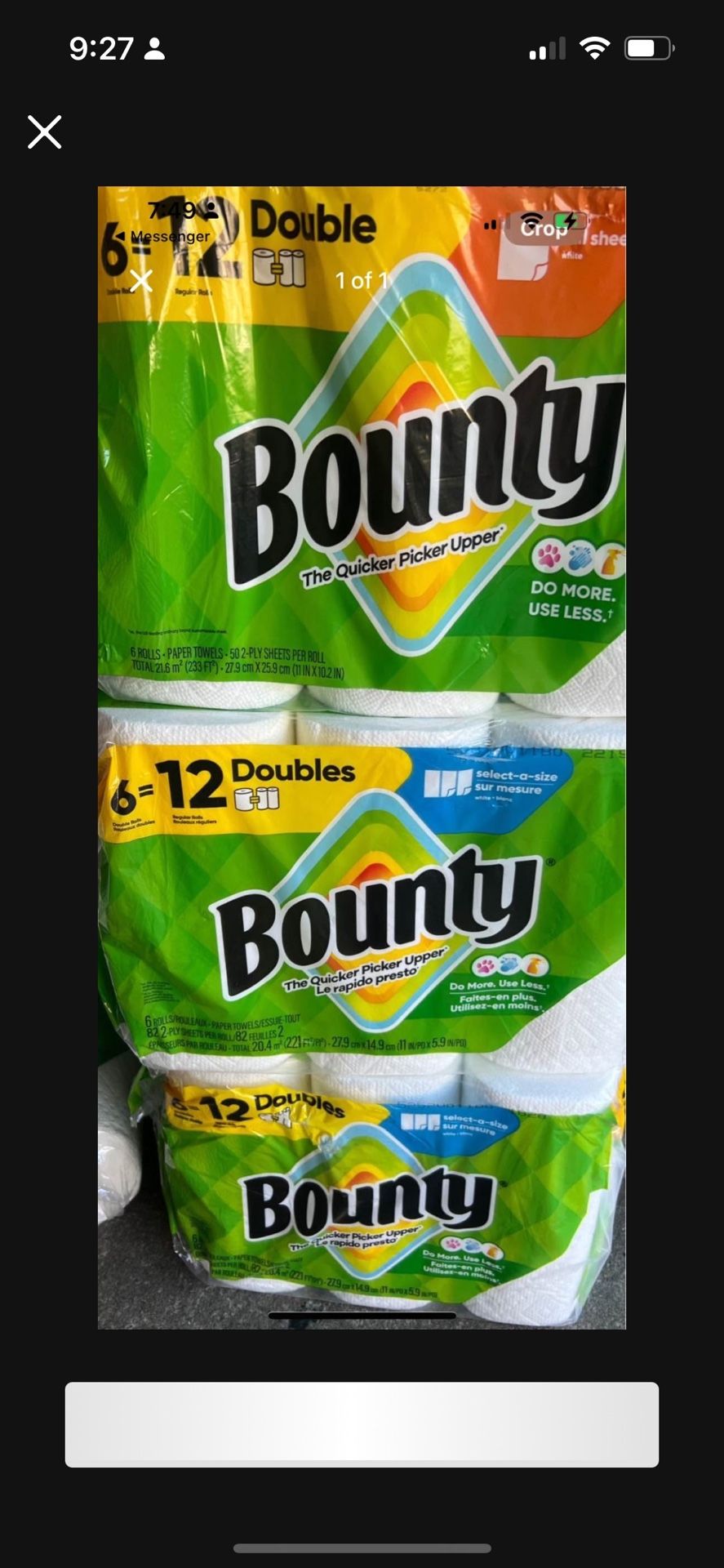 Bounty Paper Towels $12 Each