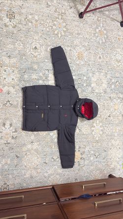 Polo Ralph Lauren Black Puffer Jacket with Hood SIZE M kids 10-12