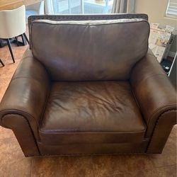 Oversized leather chair