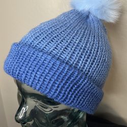 Unisex Reversible Adult Hand Knit Beanie