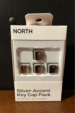 North brand silver accent key cap pack