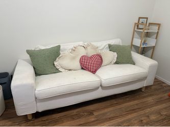 White loveseat