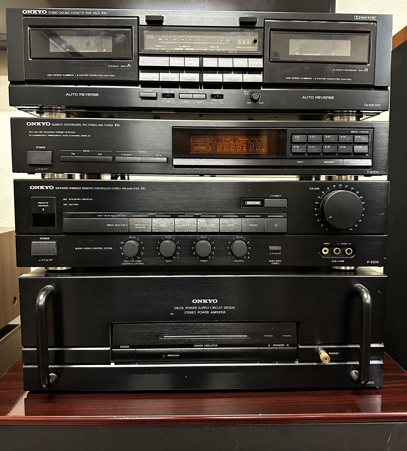 Onkyo Stereo Power Amplifier, Double Cassette Tape for Sale in
