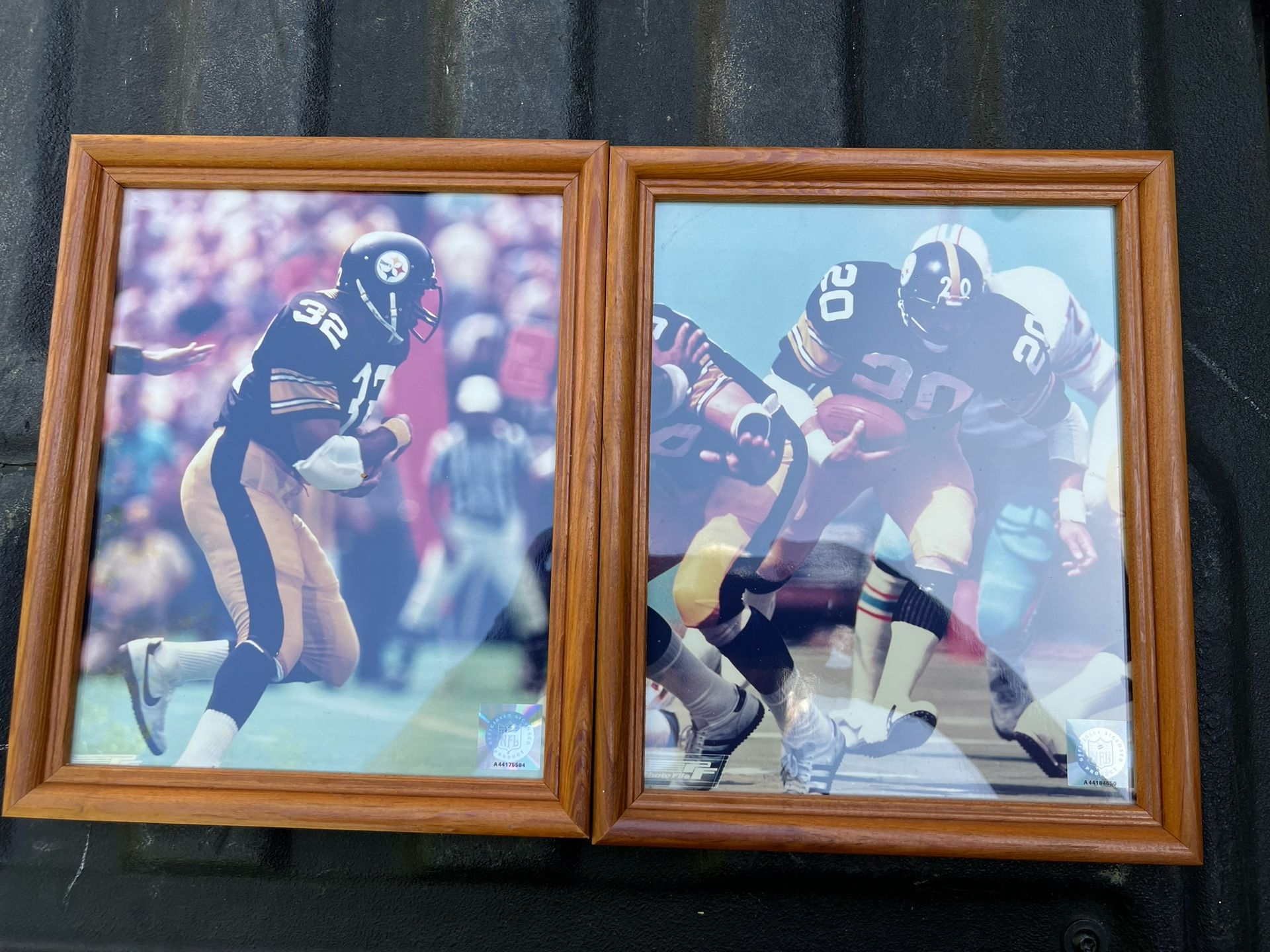 NFL Officially Licensed 8x10 Pictures of Franco Harris and Rocky Bleier . 