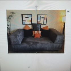 Oversized Loveseat Grey