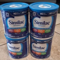 Similac Advance Infant Formula 4 NEW CANS MILK BASE POWDER FORMULA