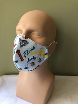 Cotton face mask with filter made in USA