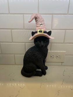 Halloween Cat with Witch Hat