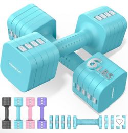 5-in-1 Adjustable Dumbbell Set of 2, 12LBS Hand Weights