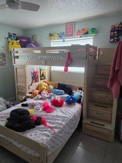 Bunk bed with storage for kids