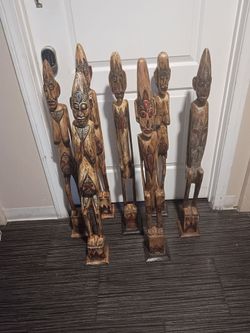 wooden African figurines