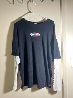 Streetwear Layered Look 'NWYRK' Graphic Long Sleeve Tee