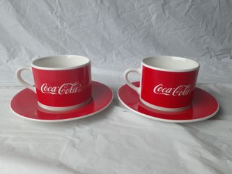 Coca Cola Cups and Plates Gibson 1997 Rare Vintage
