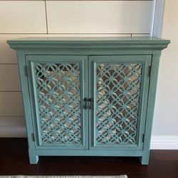 Teal Accent Cabinet 