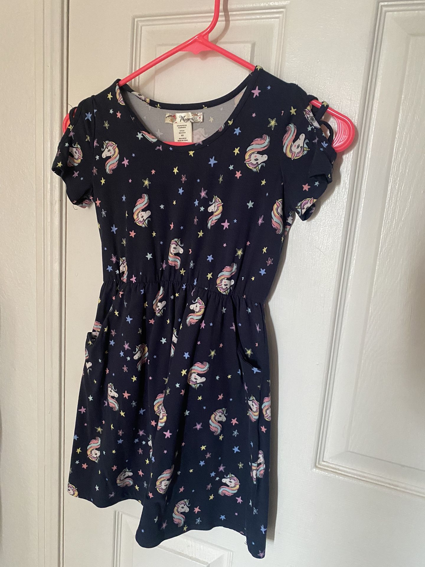 Navy Blue Unicorn Dress Size 6x