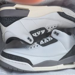 Jordan Retro 3 Grey Cement Size 12.5