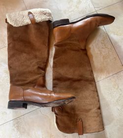 Botas Altas Massimo Dutti de Cuero y Gamuza - Talla 41 EU (10 US