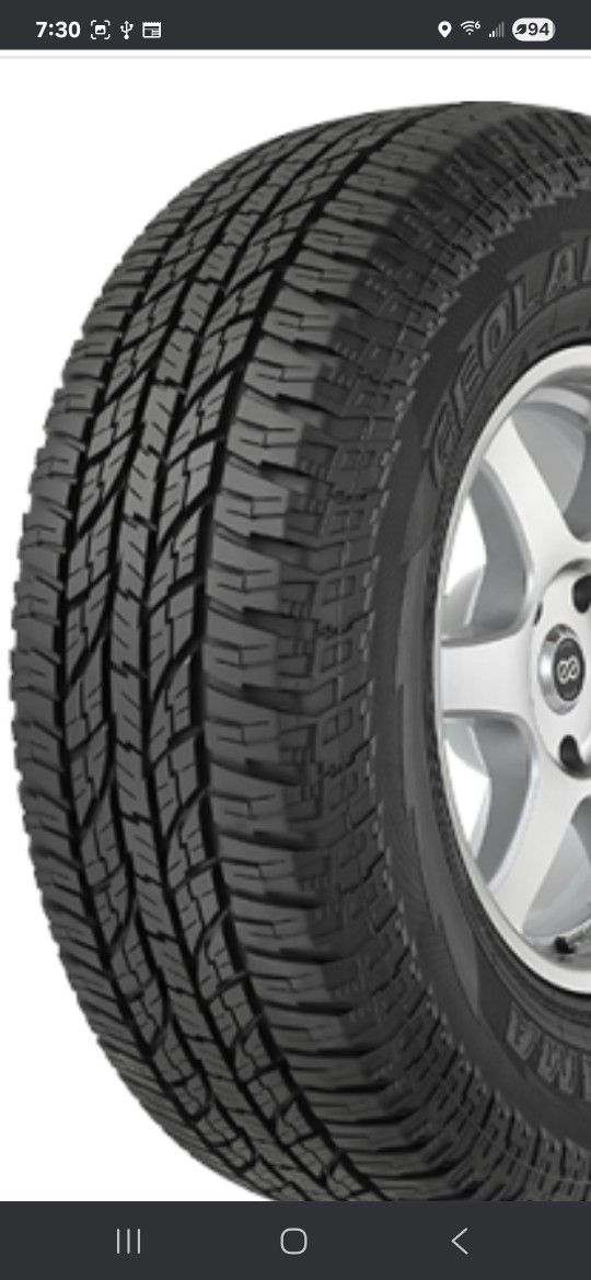 (4) 265/70r18 Yokohama A/T Tires 265 70 18 Inch AT