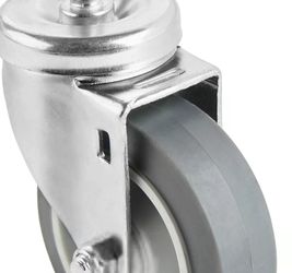 Standard Stem Rubber Caster Wheel 4 PCS x 1 1⁄4"