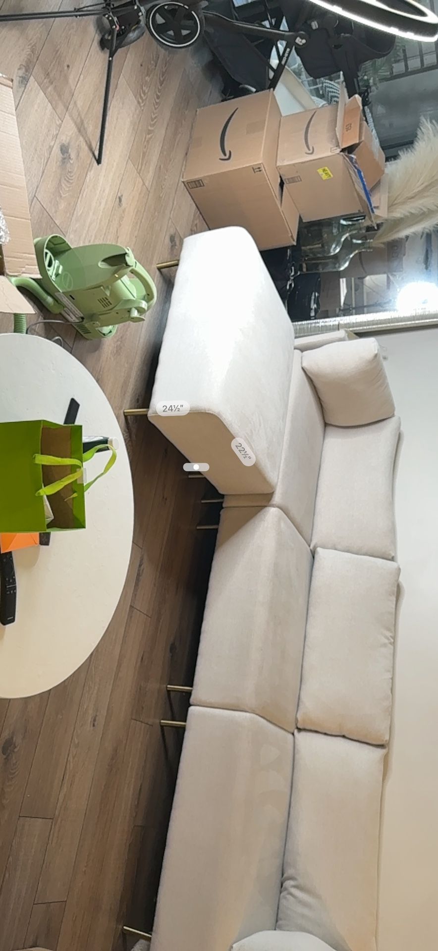 Large beige couch