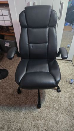Black Leather High-Back Executive Office Chair
