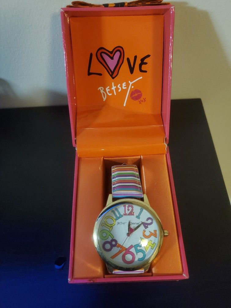 Betsey johnson rainbow watch top